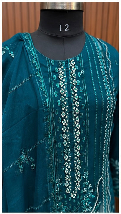 PURE CHIFFON EMROIDERED PARTY WEAR SUIT