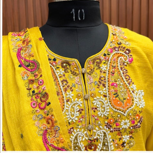 SILK EMBROIDERED PARTY WEAR SUIT