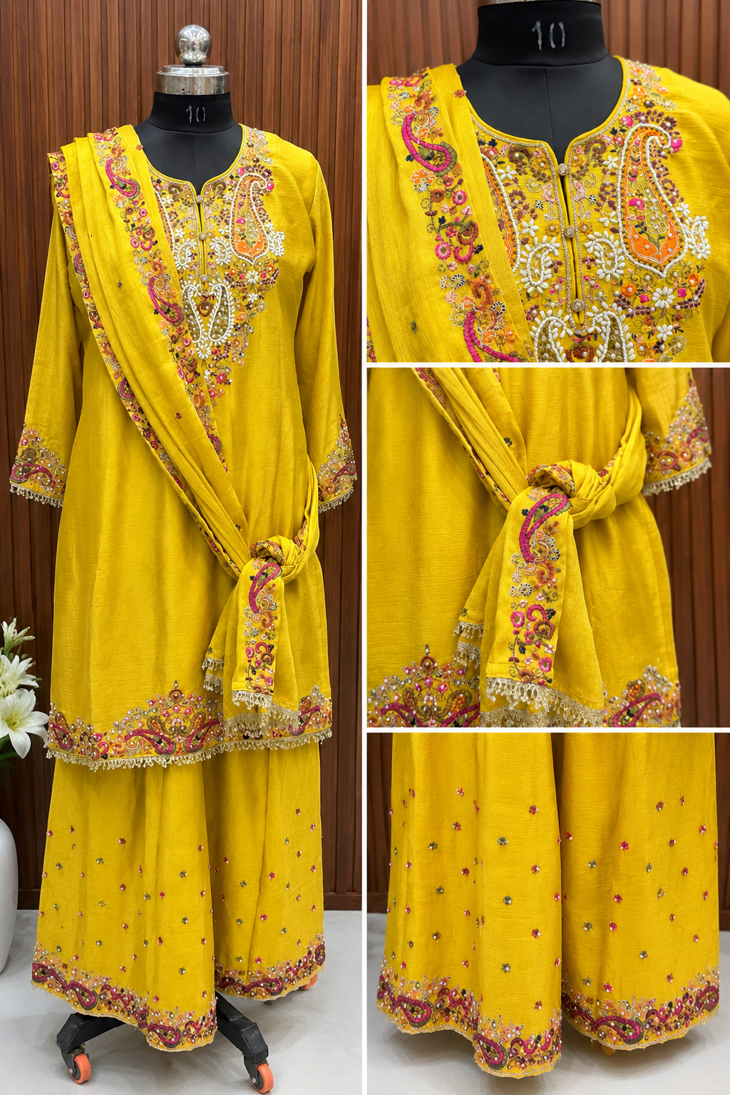 SILK EMBROIDERED PARTY WEAR SUIT
