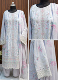 Lawn Riwayat Embroidered Suit with Chiffon Dupatta